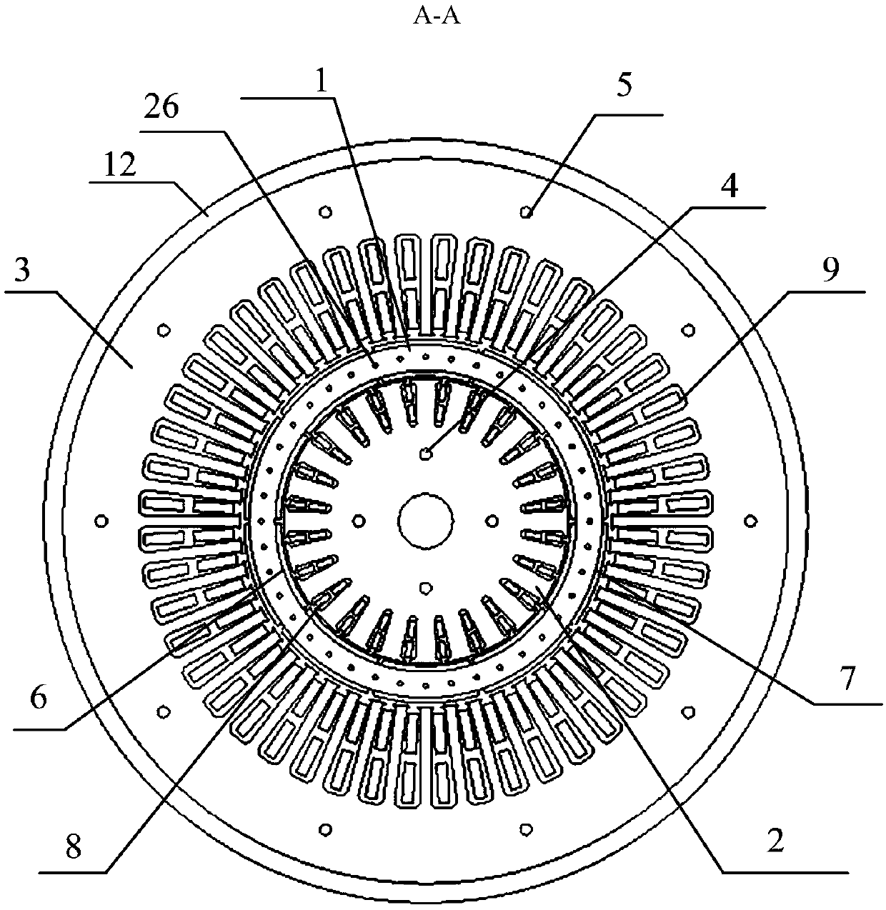 Double-stator and barrel-type permanent magnet rotor accelerator with closed cycle multi-channel counterflow cooling