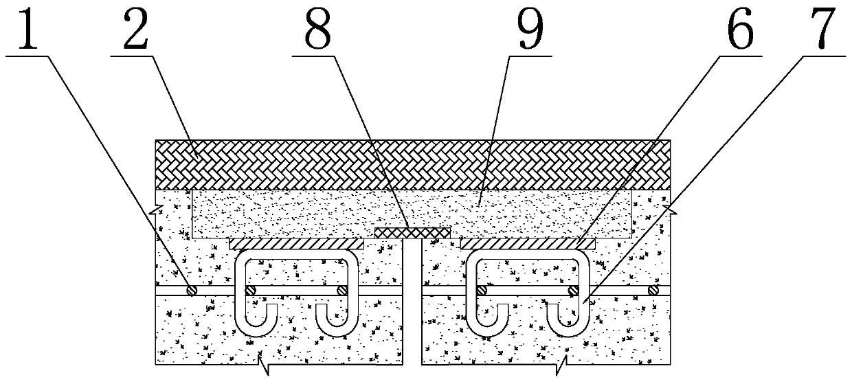 Beam end or bridge head concrete structure of telescopic seam dedicated embedded part and application thereof