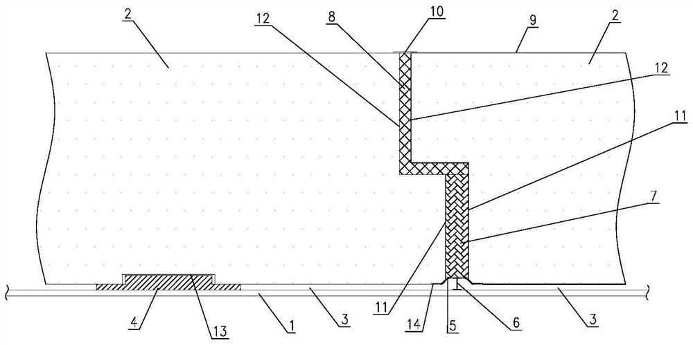 Insulating layer structure with flow guide function