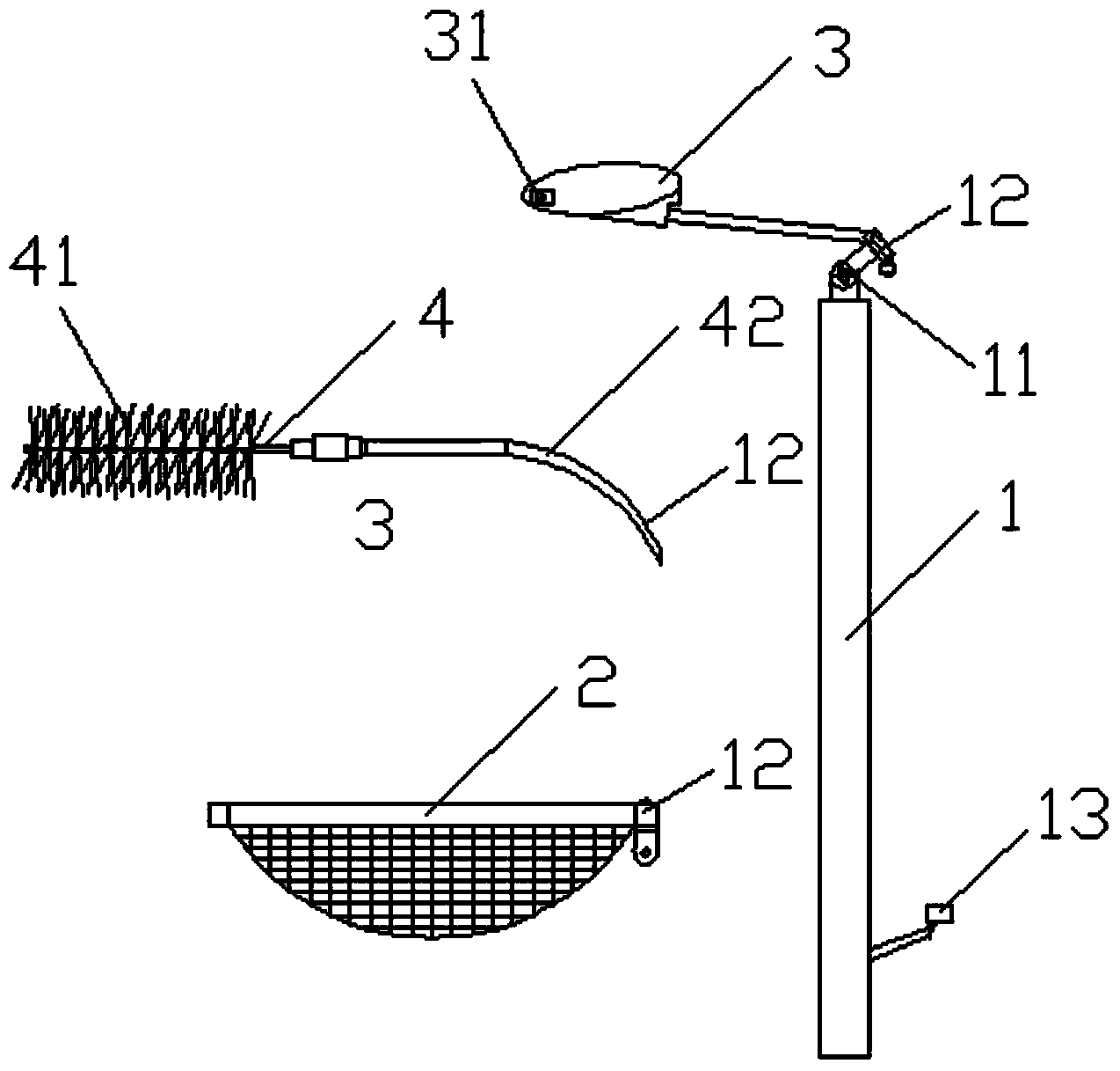 Power transmission and transformation equipment foreign body removing device