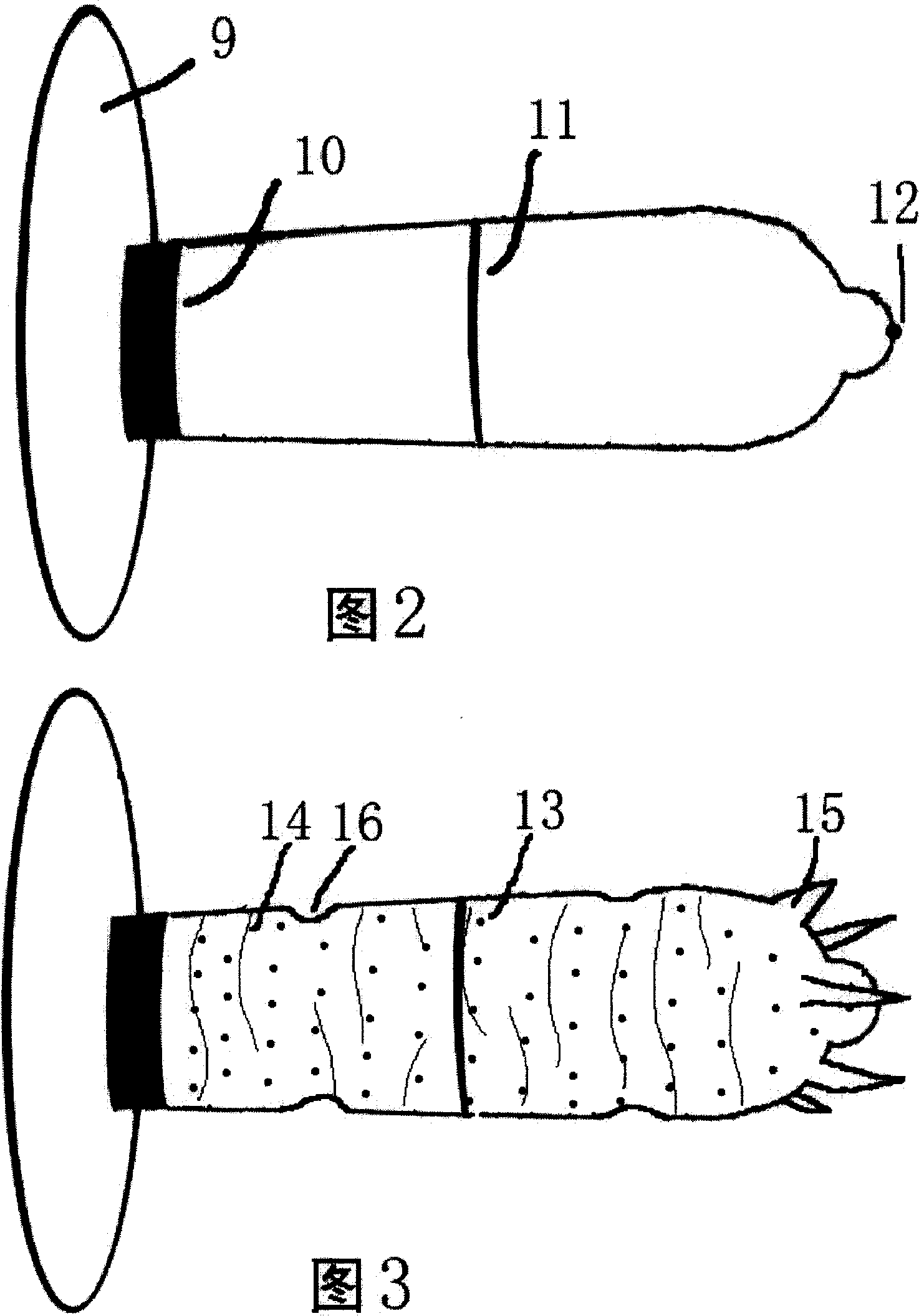 Method for manufacturing male condom with self-erecting skirt-shape structure and product