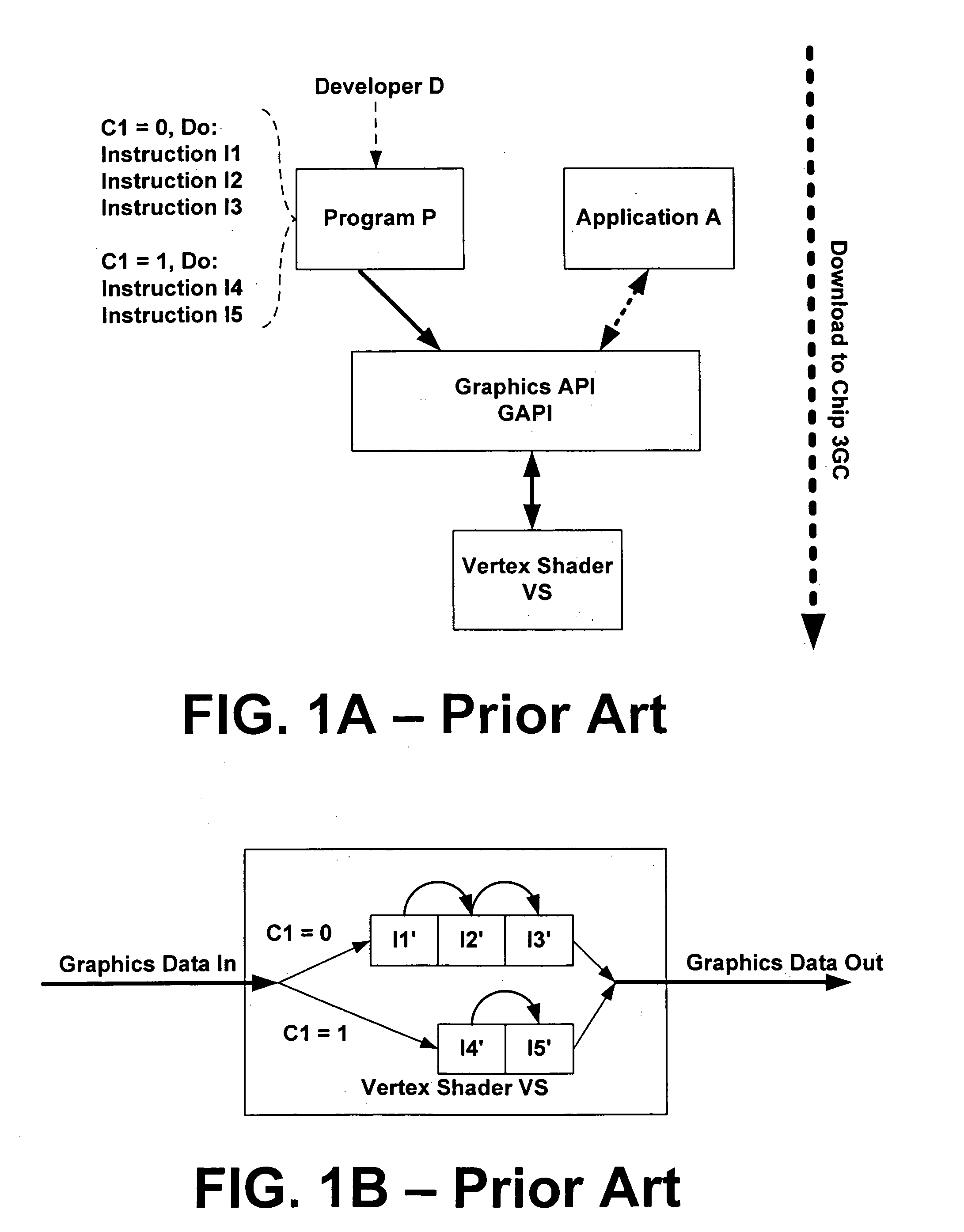Systems and methods for downloading algorithmic elements to a coprocessor and corresponding techniques