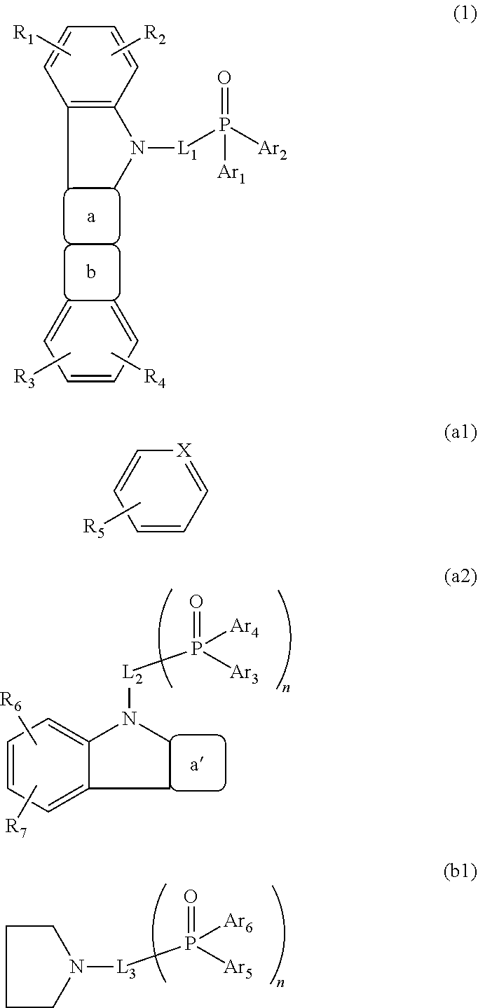 Indolocarbazole derivative with aromatic phosphne oxide group for organic electroluminescent device and organic electroluminescent device containing same
