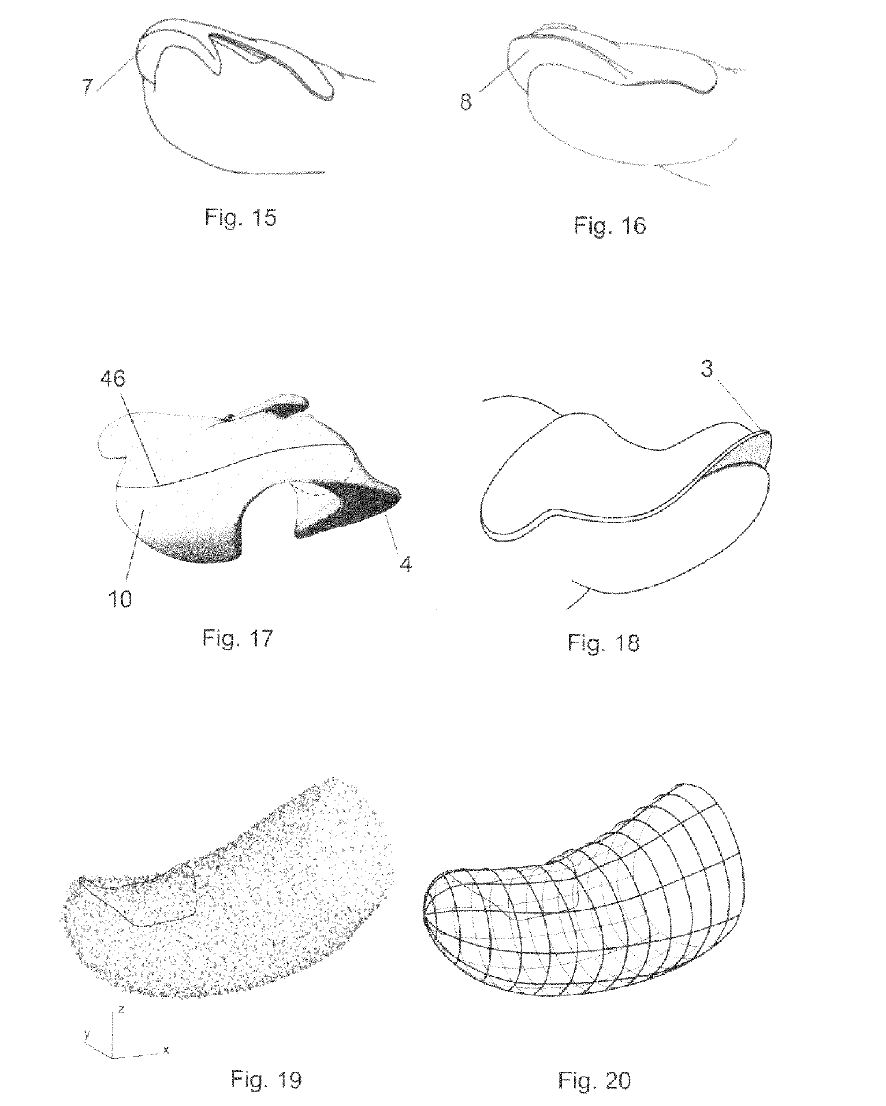 Contoured pick and a method of multiple variations of 3D CAD models