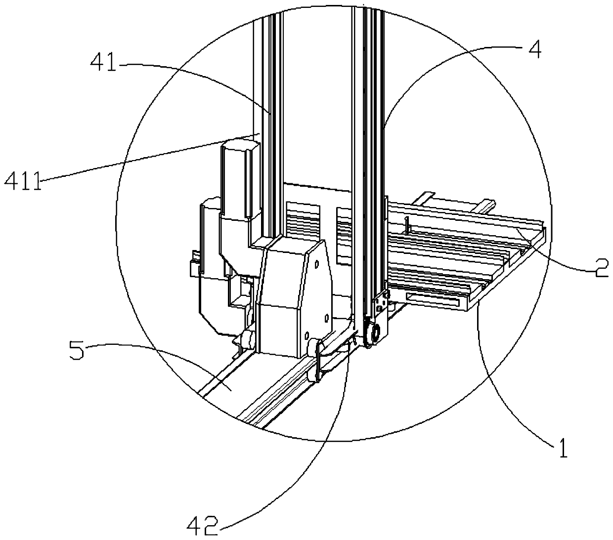 Dual-fork dual-stretching pallet fork stacking machine