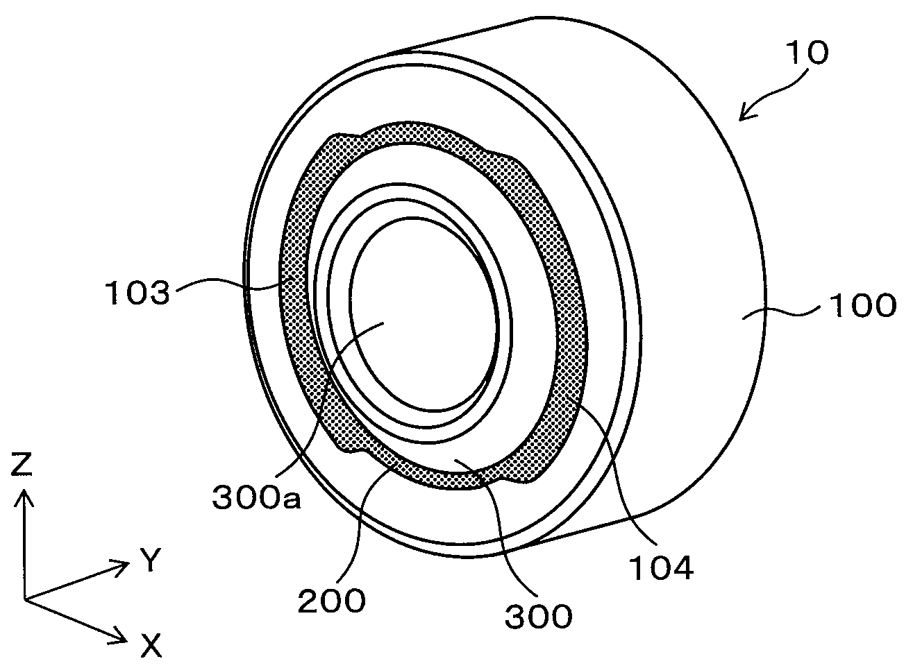 Spherical bearing with resin liner and rod end bearing