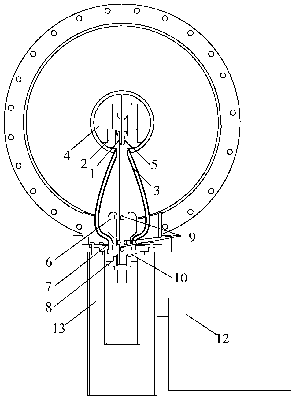 Quick grounding switch with arc extinguishing device