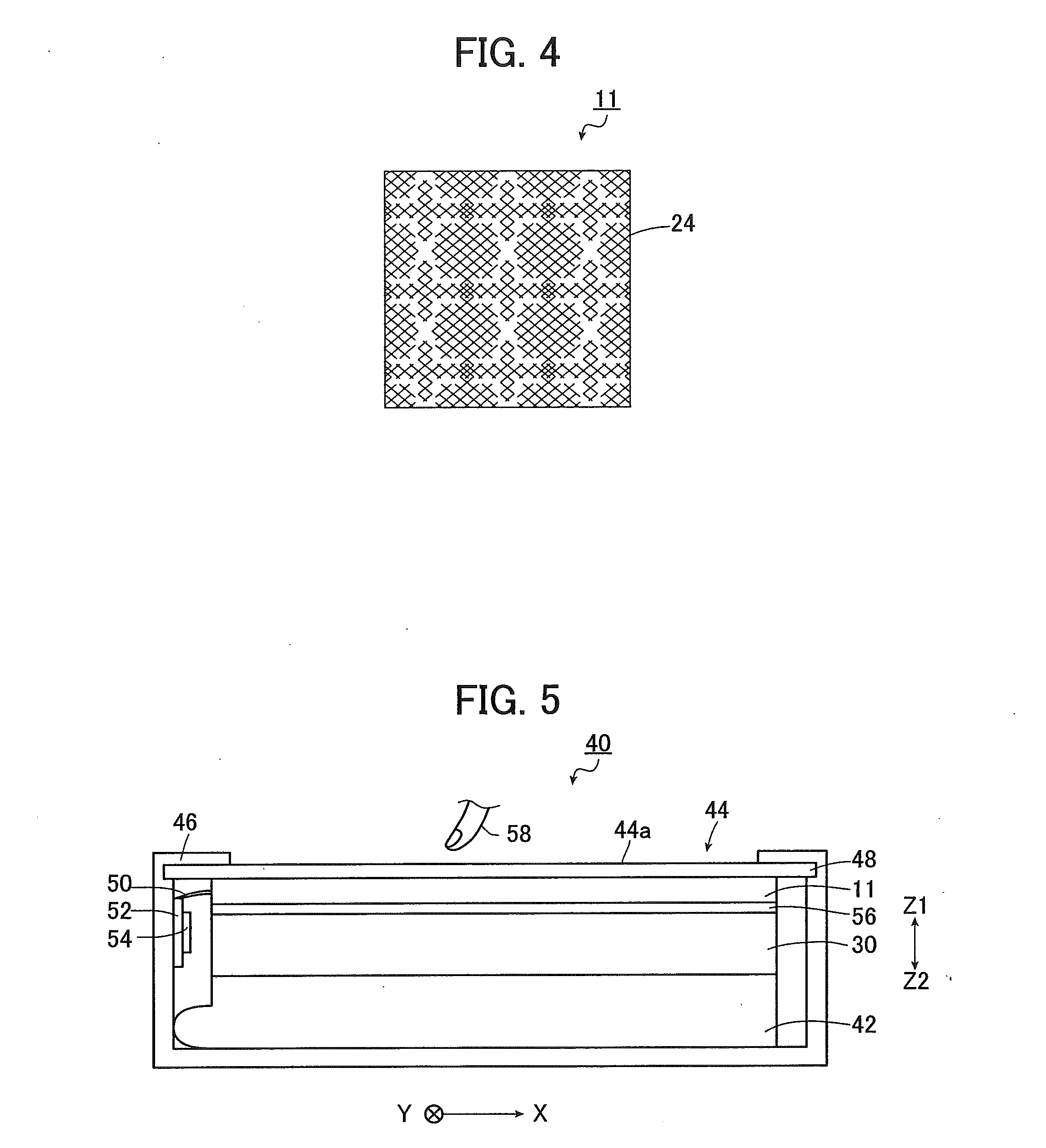 Conductive film, display device and touch panel comprising same, and conductive film pattern determination method