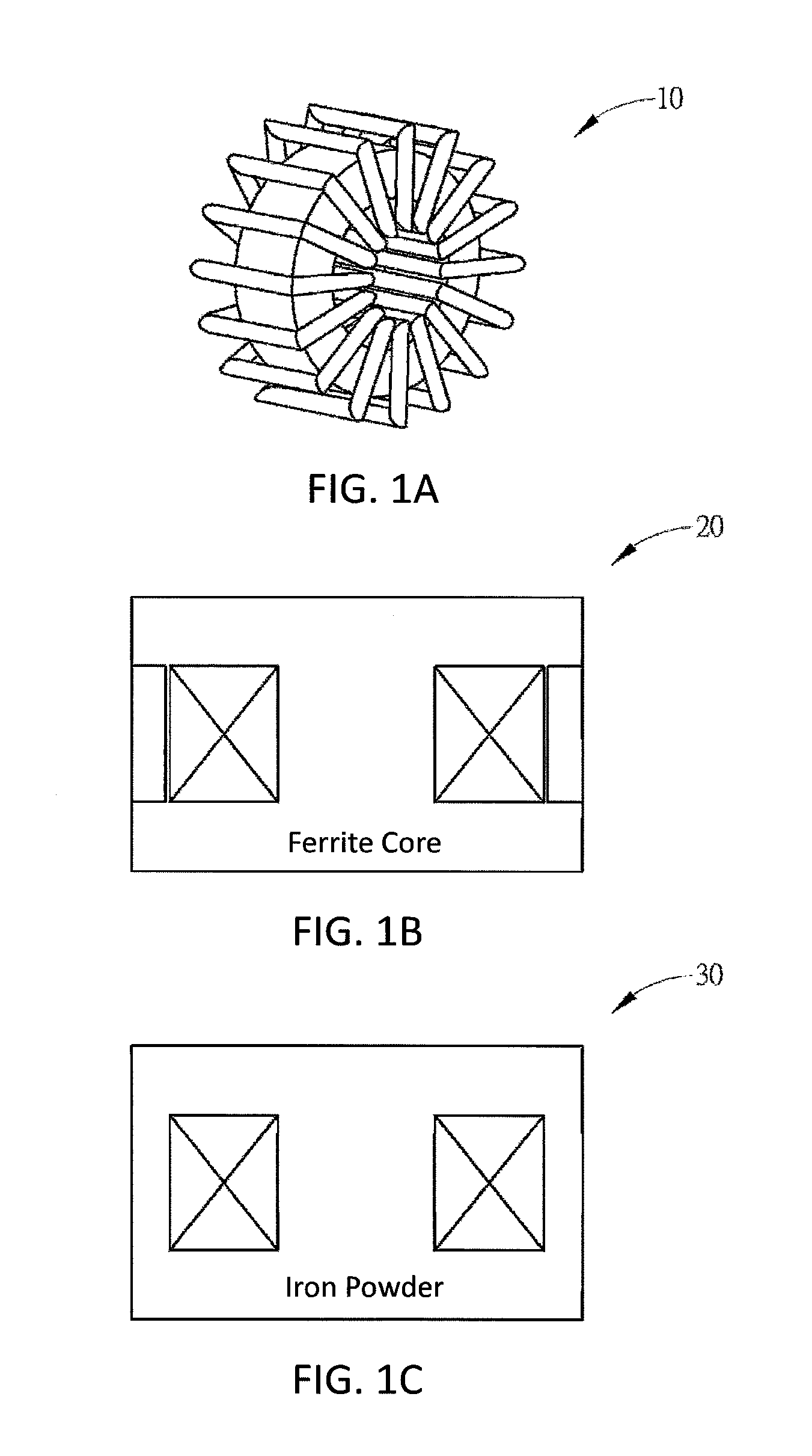 Magnetic device with high saturation current and low core loss