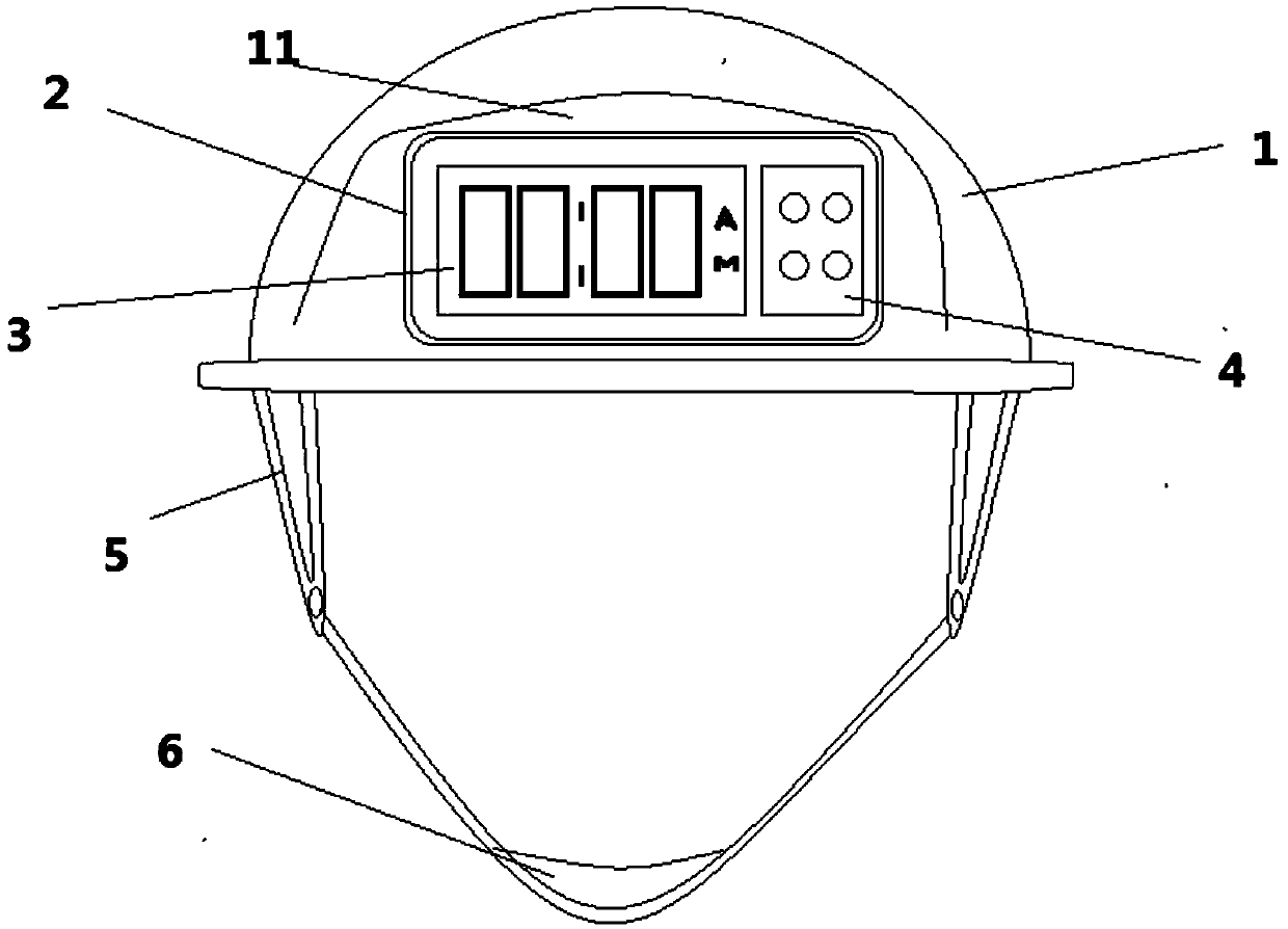 Safety helmet capable of telling time