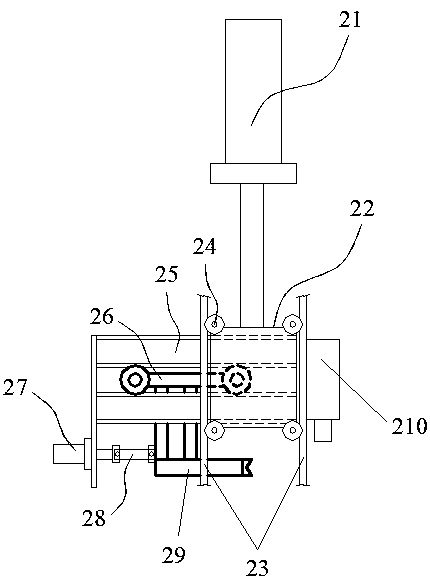 A clamping device of a multi-standard square material demoulding machine