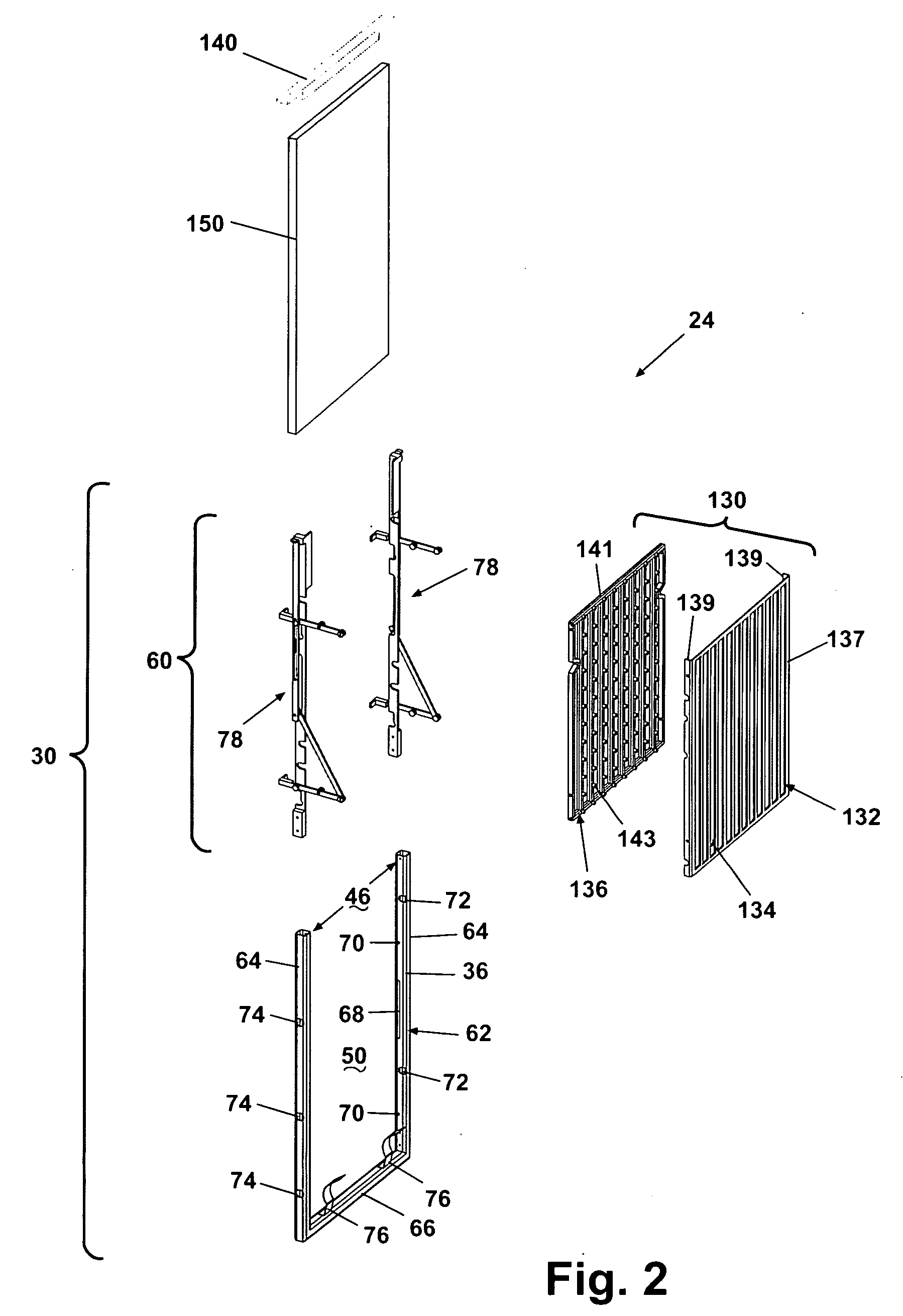 Air cleaner and expandable frame therefor