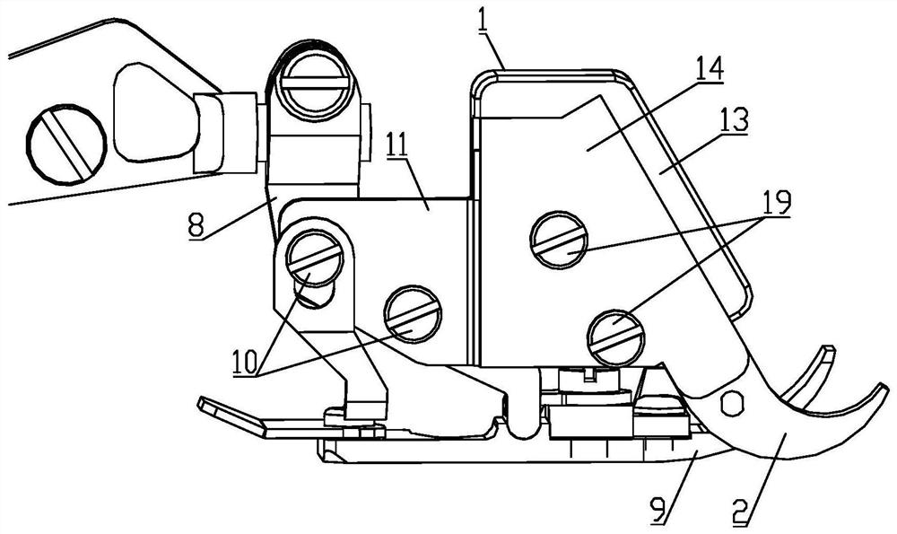 Sewing material thickness modular detection device and sewing machine