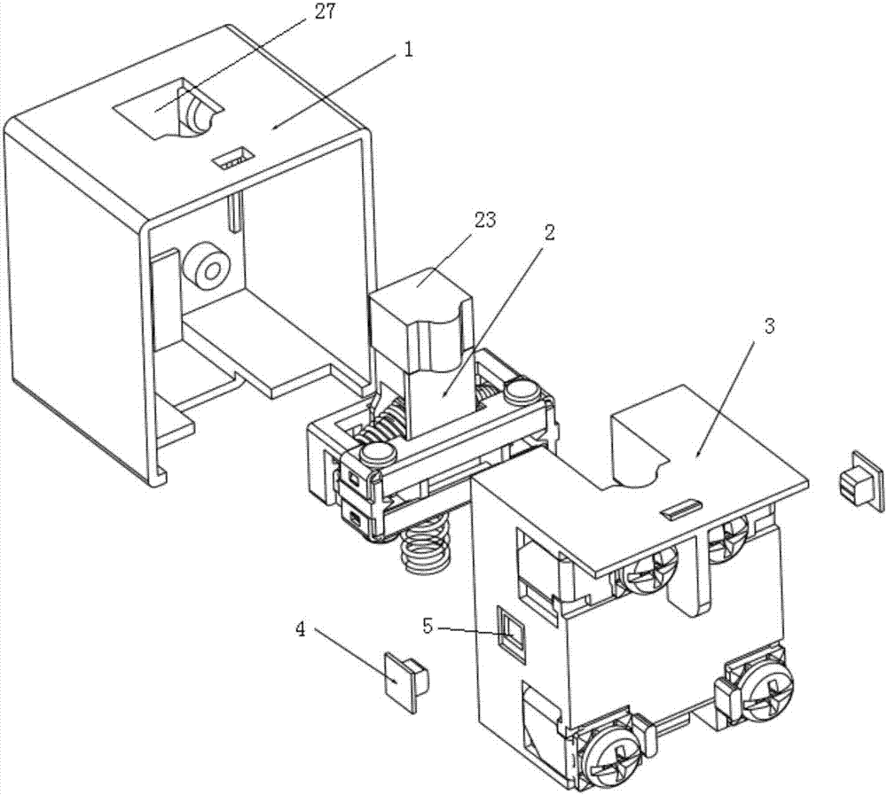 Switch core part structure capable of preventing action dead point