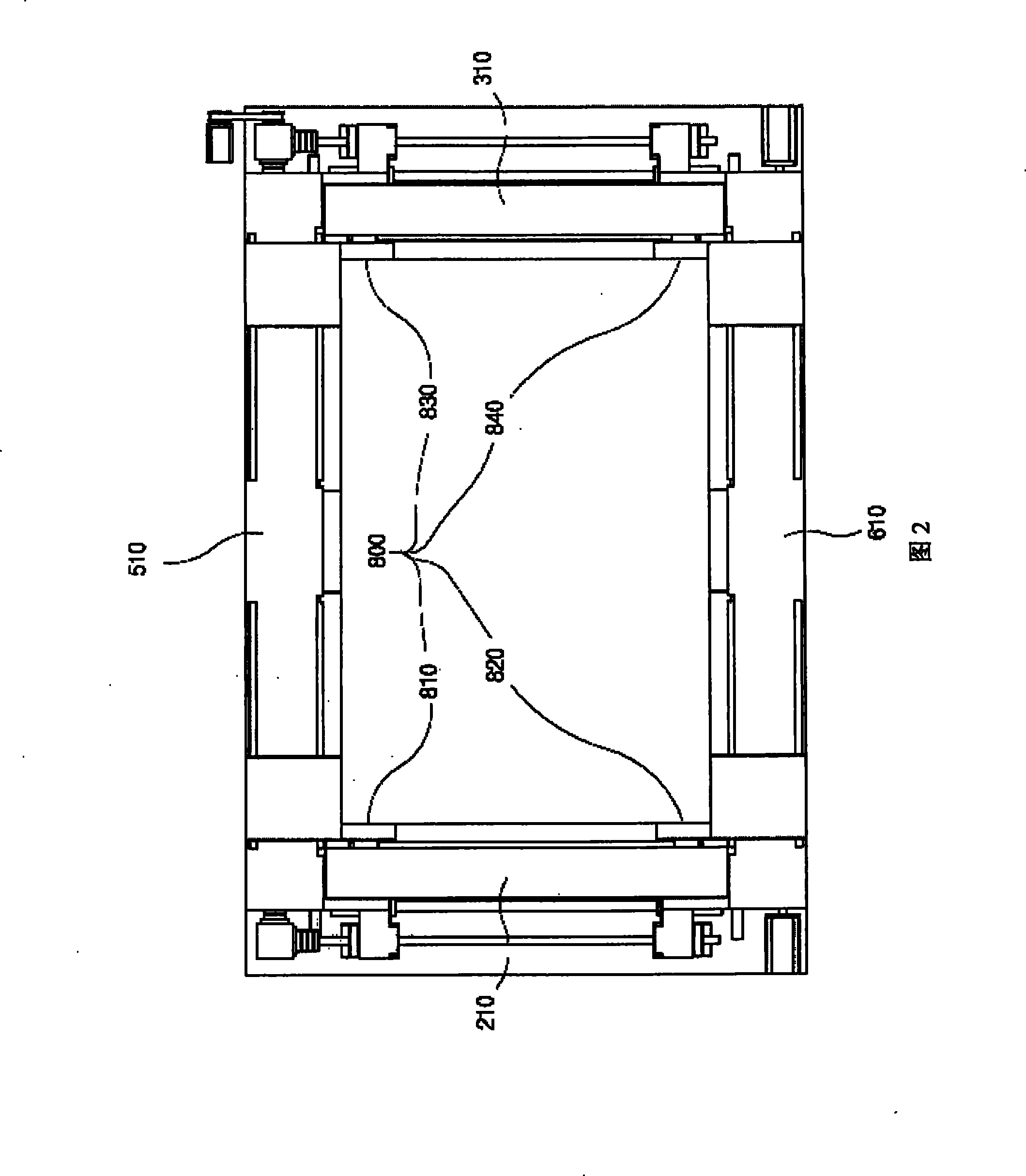 Supporting device for multi-specs panels of worktable of display panel detection device