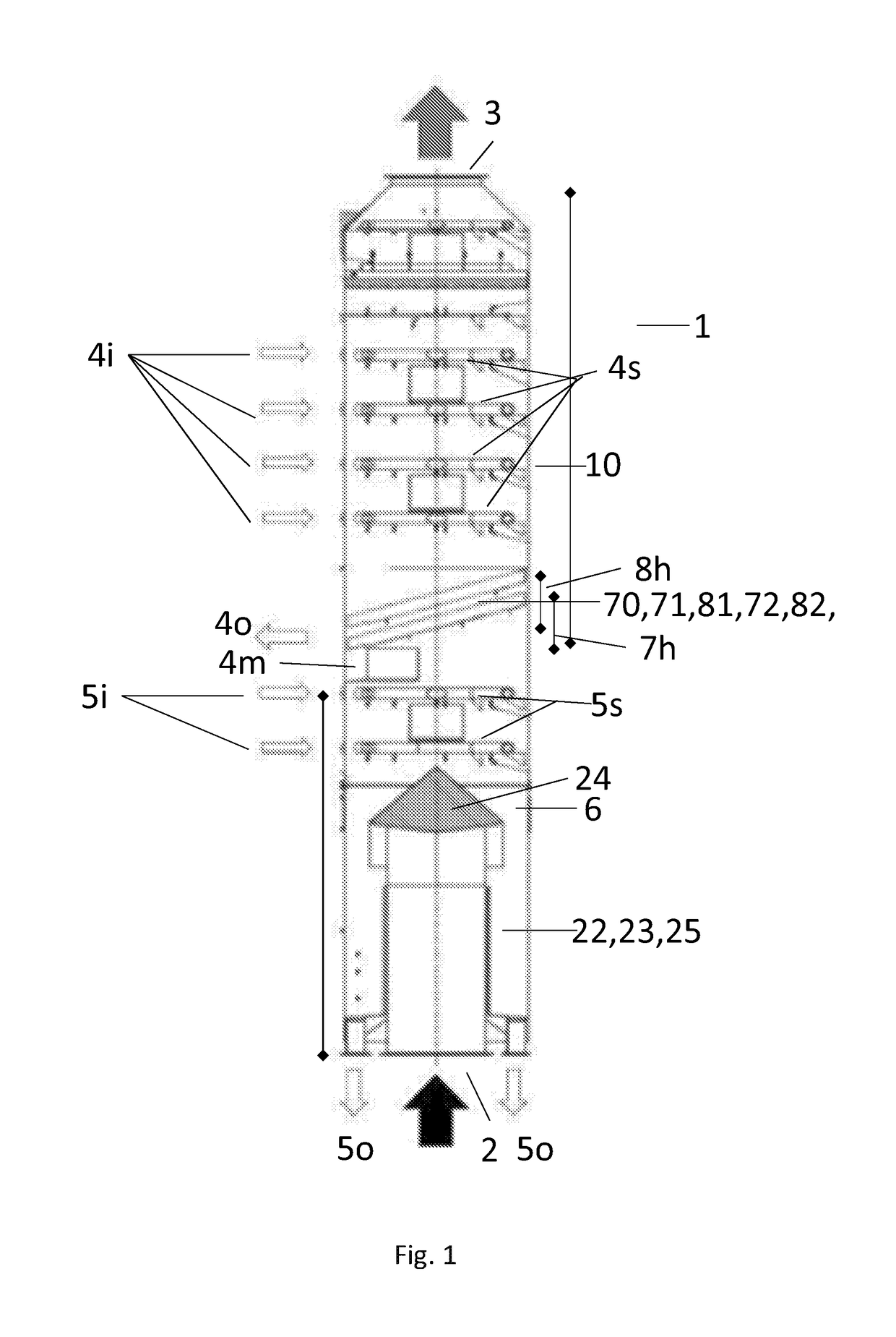 Inline scrubber with dual water system