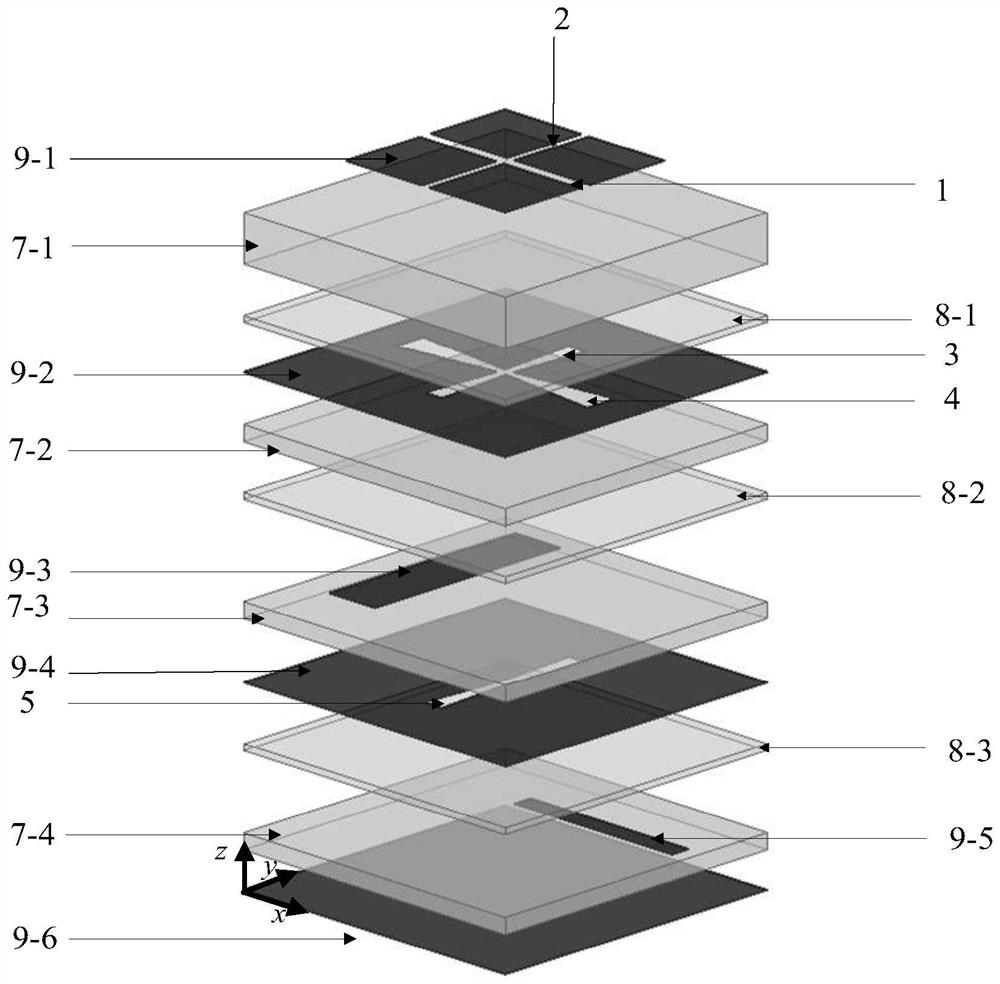 Broadband dual-polarized microstrip antenna suitable for dual-mode operation of microwave and millimeter wave frequency bands