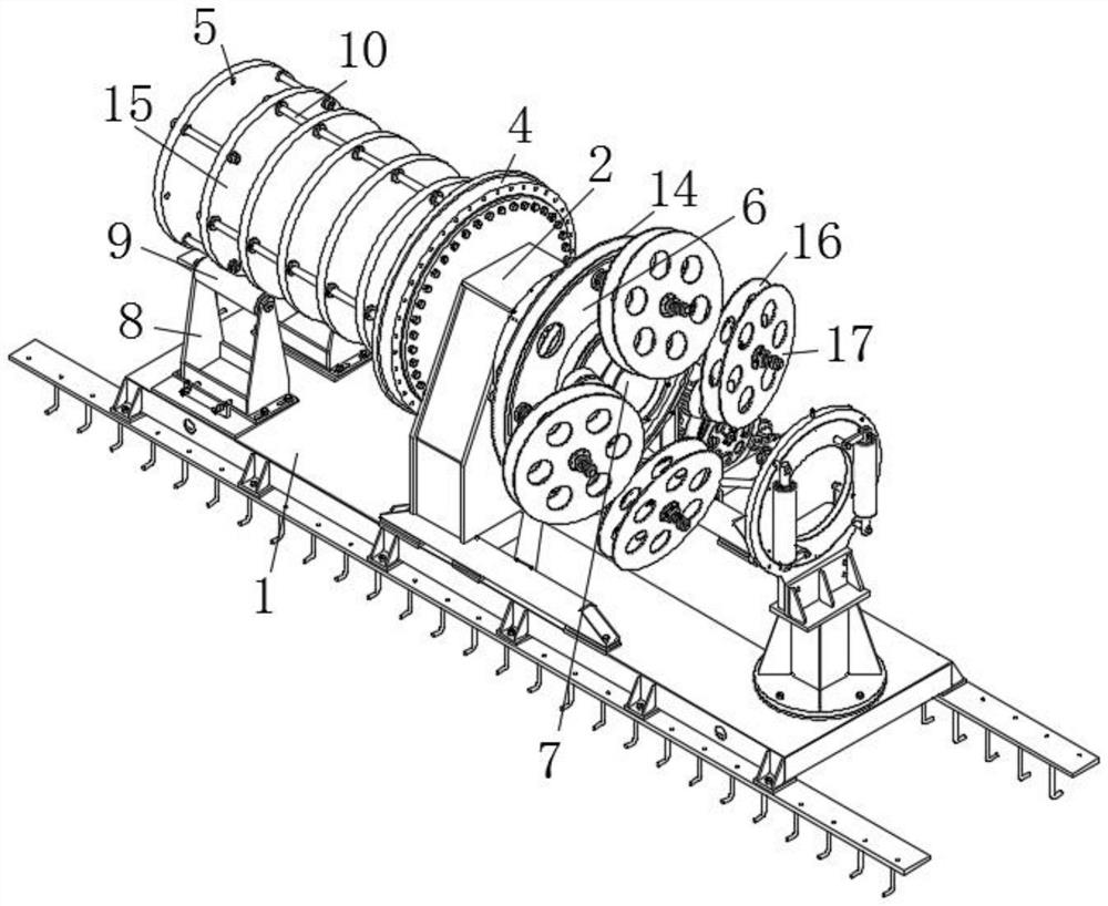 A special wrapping method for a horizontal cable forming machine