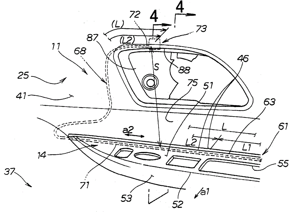 Lighting device and door lining using same