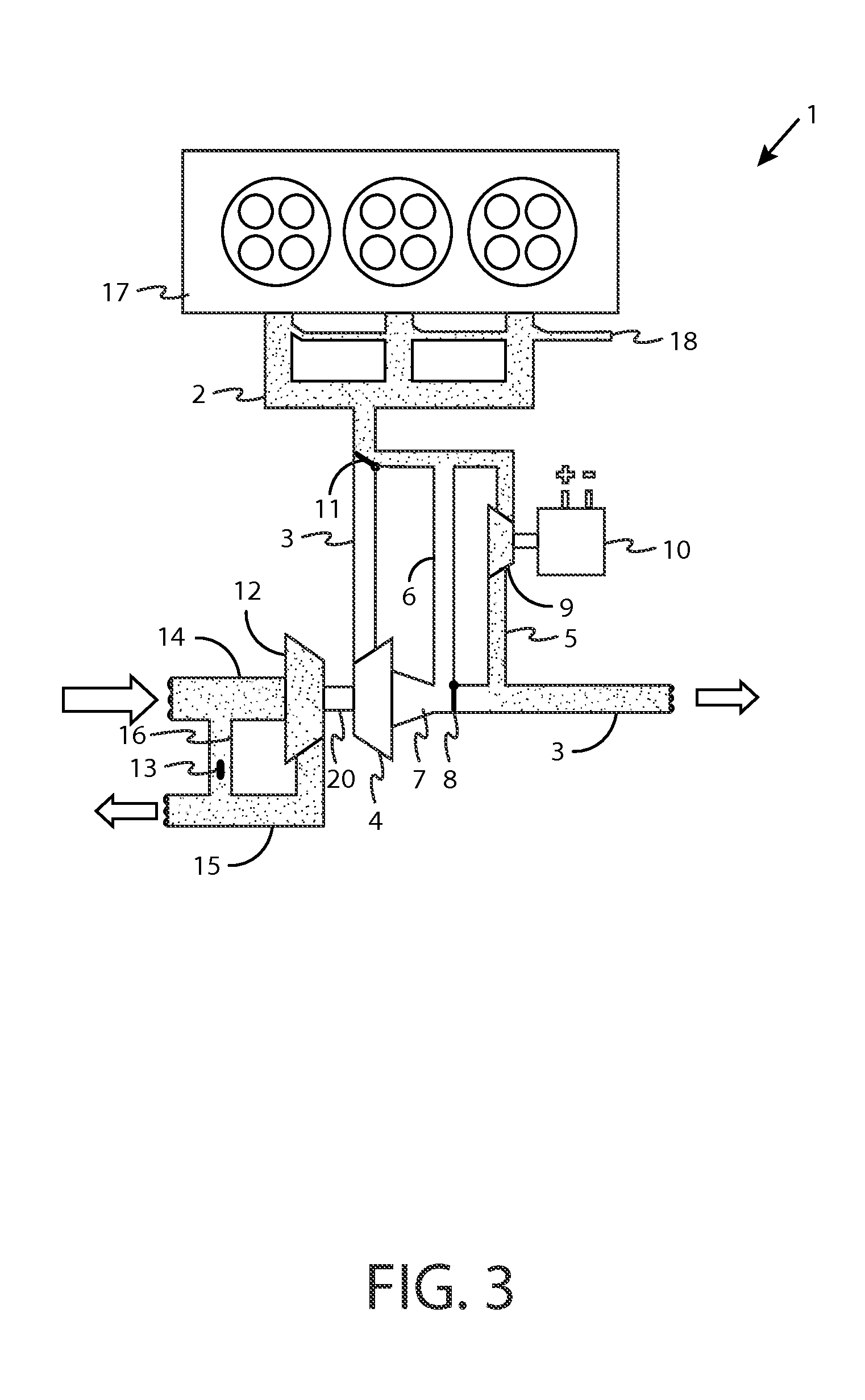 Internal combustion engine with exhaust gas turbocharger