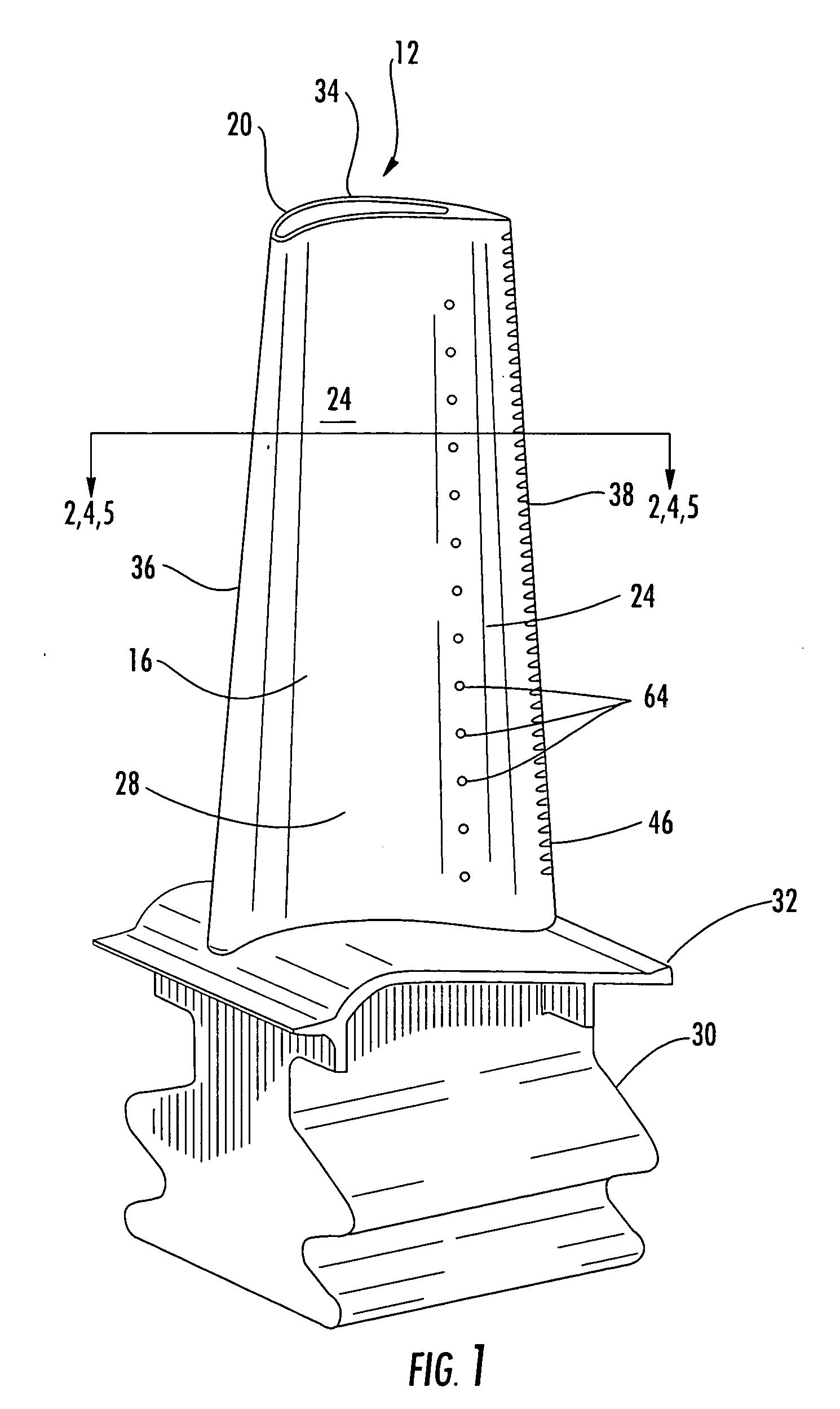 Turbine airfoil cooling system with near wall pin fin cooling chambers
