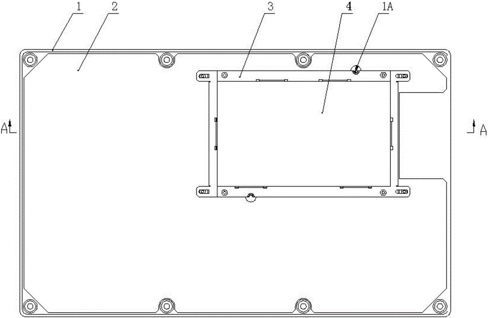 Mounting structure of LCD (liquid crystal display) screen in numerical control system