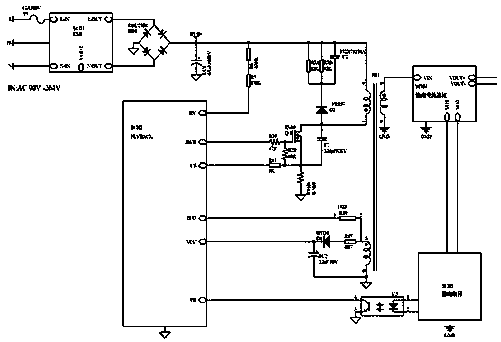 Resonant switching power supply circuit with low spike voltage