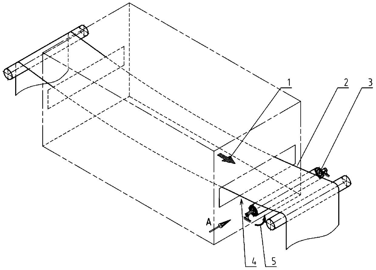 Plate/strip spray back face powder floating sweeper and electrostatic powder spraying device