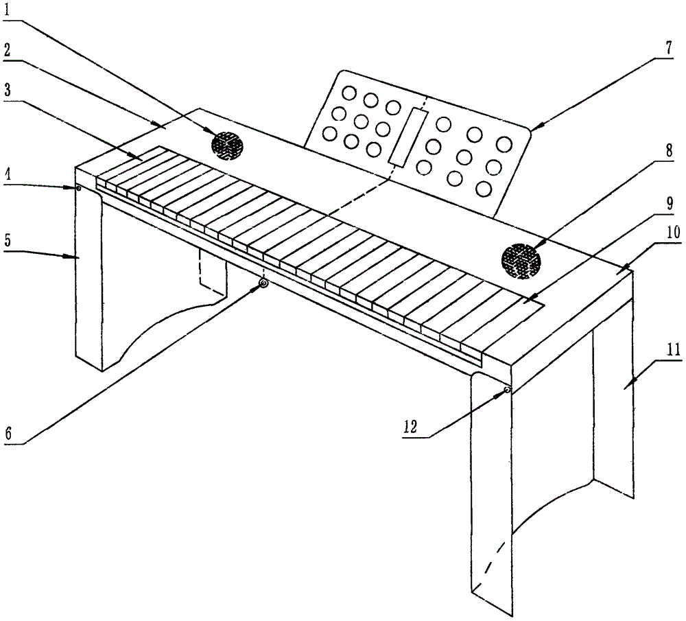 Folding portable electronic organ