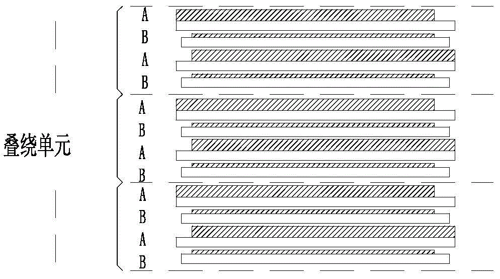 A four-layer stacked winding type self-healing capacitor element