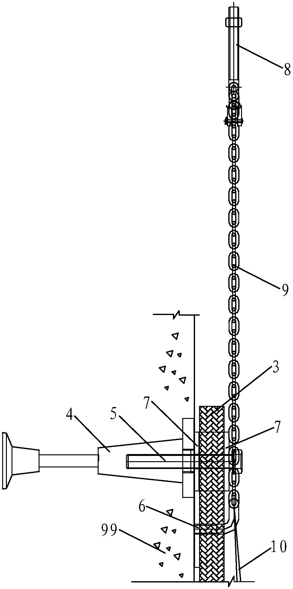 Climbing thermal insulation system and construction method for walls under the jacking platform of high-rise buildings