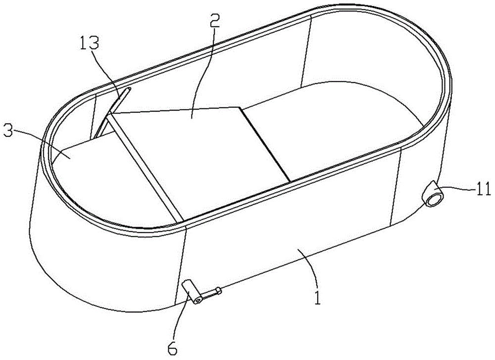 Baby bath with adjustable backrest