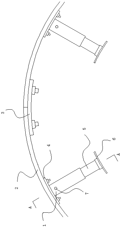 Tire burst emergency device provided with multiple cylinders and arranged in vacuum tire