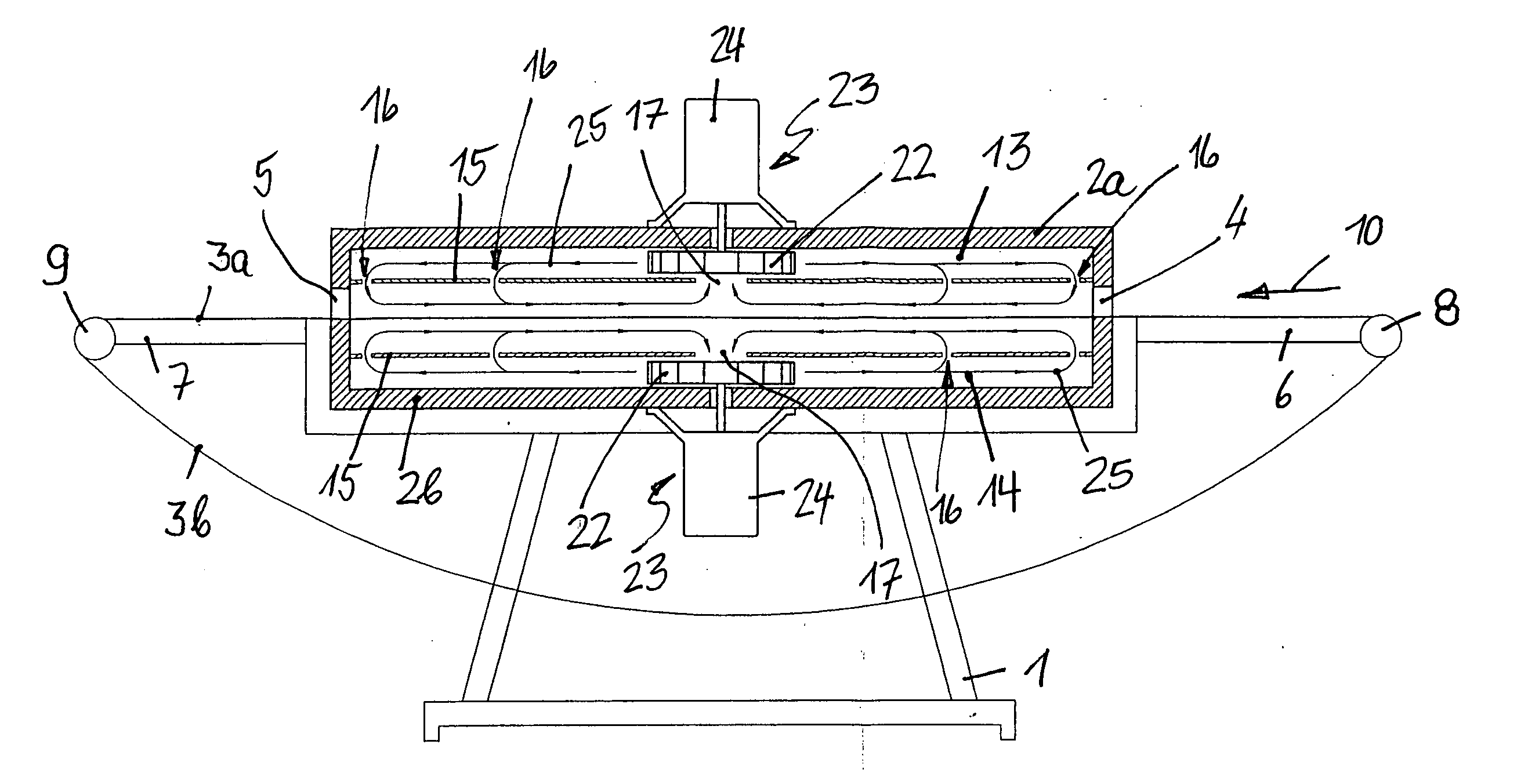 Device for heat-treating a coating of flat-bed offset printing plates