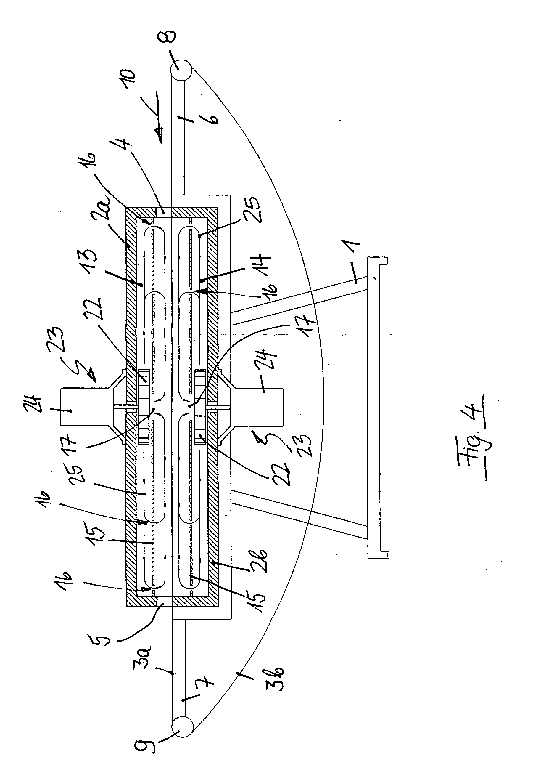 Device for heat-treating a coating of flat-bed offset printing plates