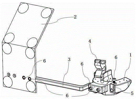 Positioning device of oral implanting robot vision navigation system