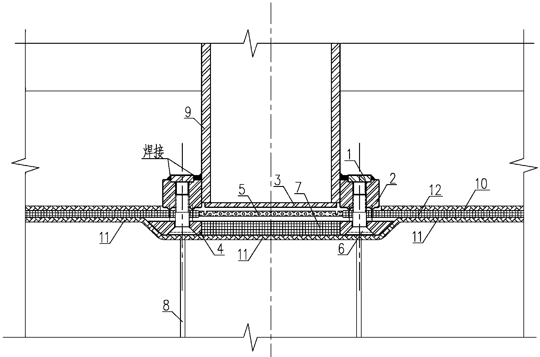 Method for embedment of grouting hole in base plate of underground chamber