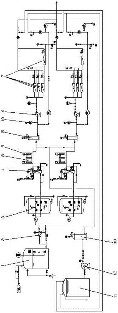 Boiler filtering deionized water processing system
