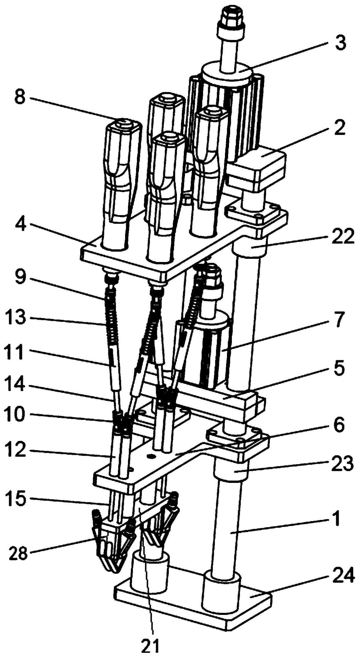 Automatic screw locking mechanism for molded case circuit breaker base and locking and attaching method