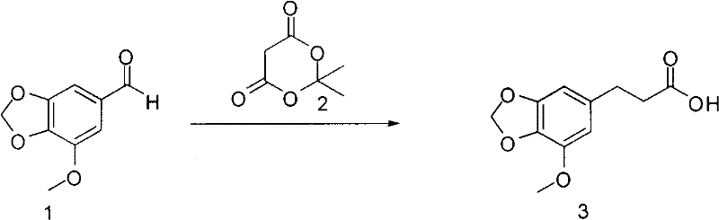 Method for synthesizing 2-(7-(benzyloxy)benzo[d][1, 3]dioxazole-5-yl)ethylamine and hydrochloride thereof