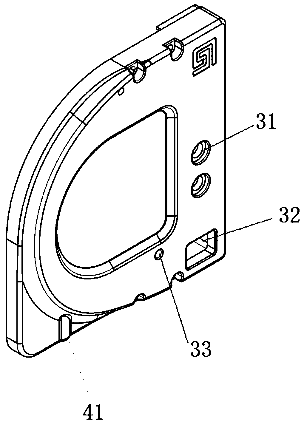 Arc window structure for multi-probe displacement monitor