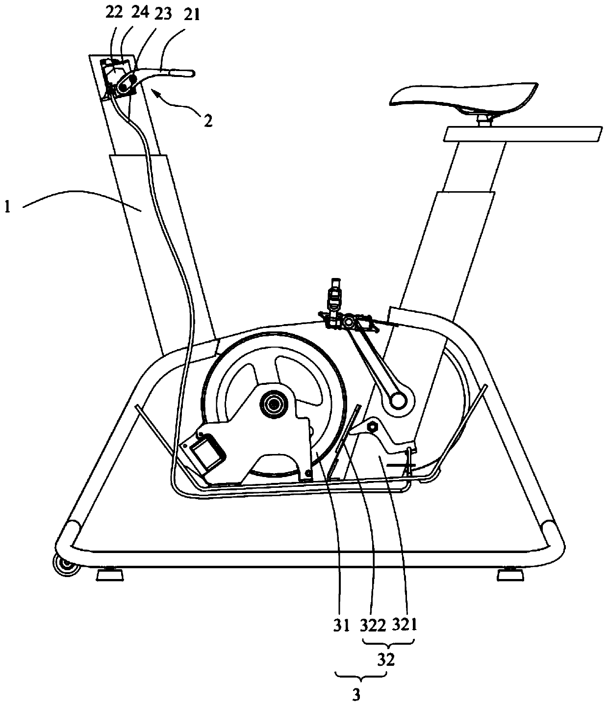 Brake device and fitness bicycle
