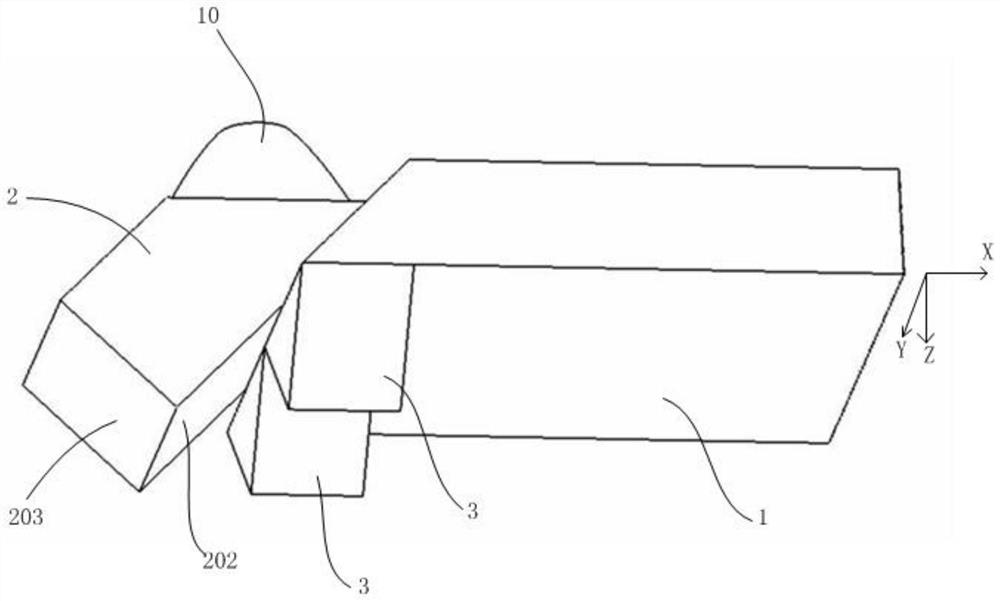 Thick-wall part structure, light-emitting device and light-emitting mode