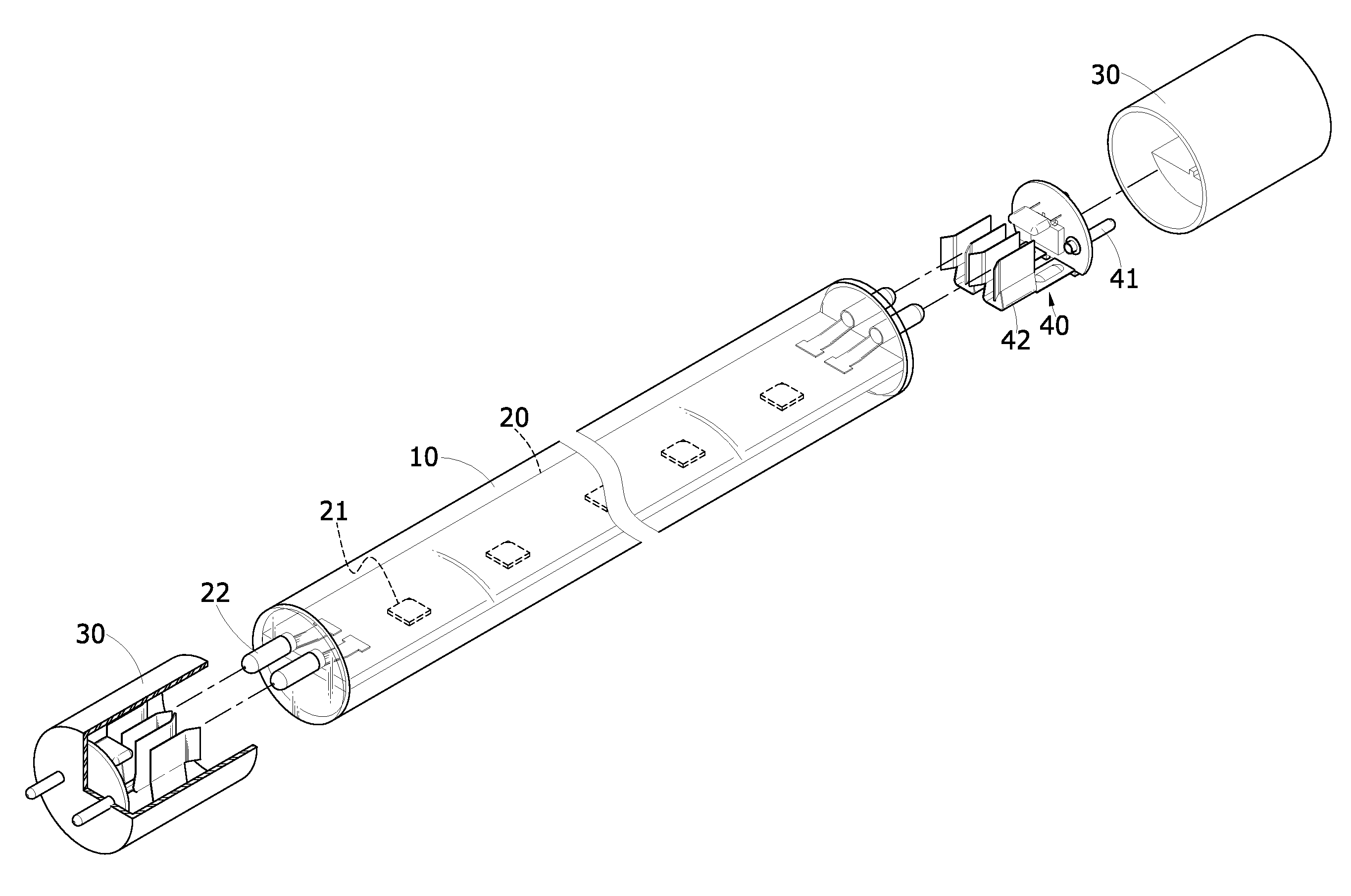 Light-emitting diode lighting tube