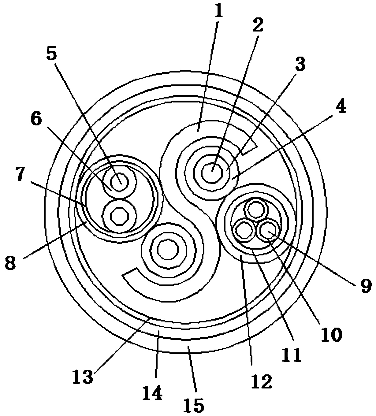 Anti-flaming fireproof cable for electric welding machine