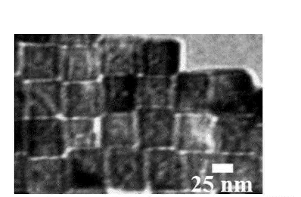 Synthesis method for rock salt mine MnS nano-cuboid superlattice