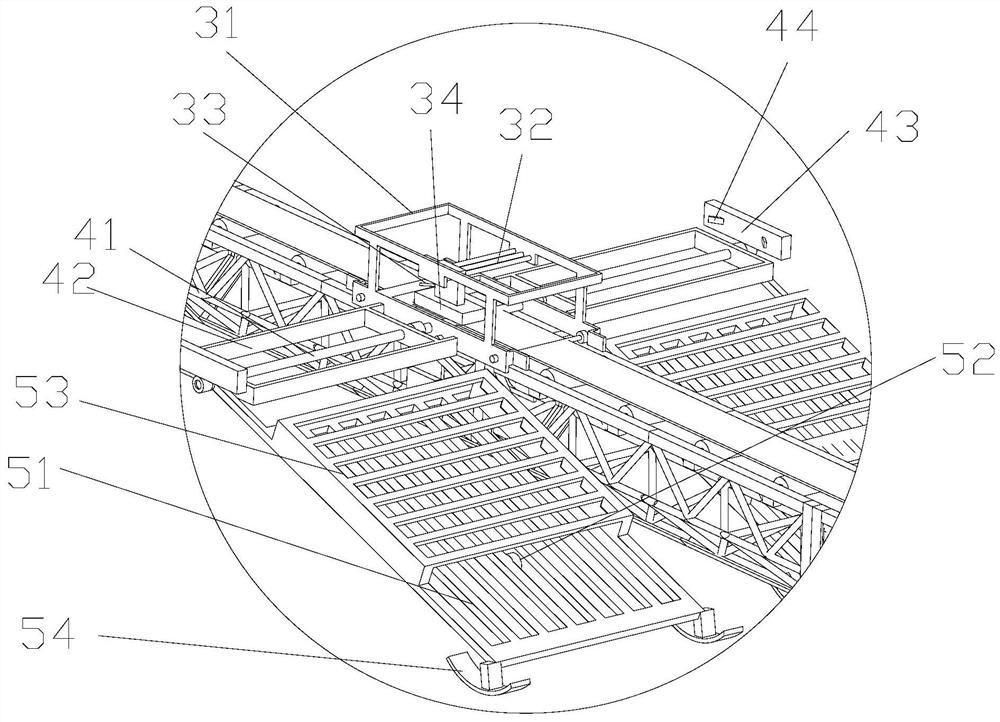 Automatic swinging device for seedling tray conveyor