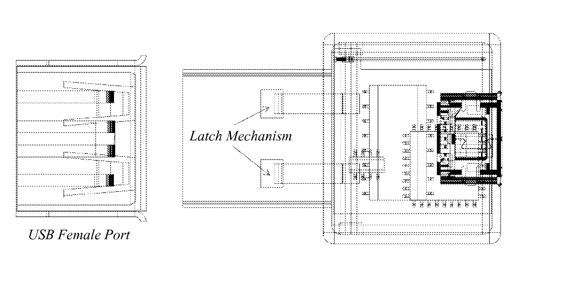 System and method for securing a computer port with an attached device using shape memory alloys