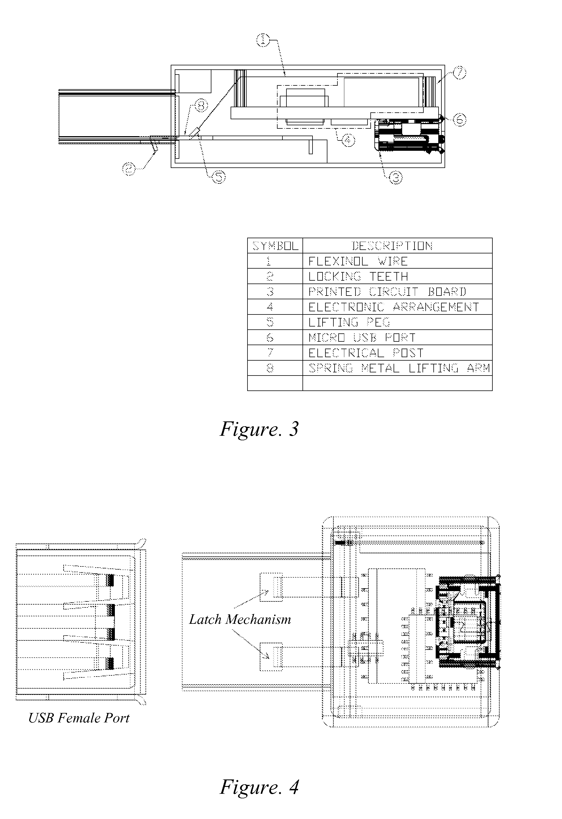 System and method for securing a computer port with an attached device using shape memory alloys