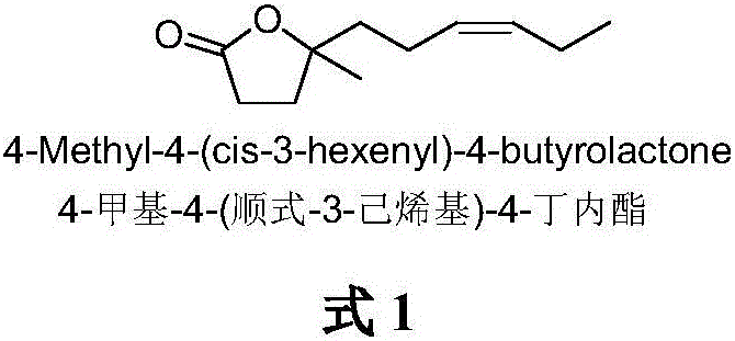Synthetic method of 4-methyl-4-(cis-3-hexenyl)-4-butyrolactone